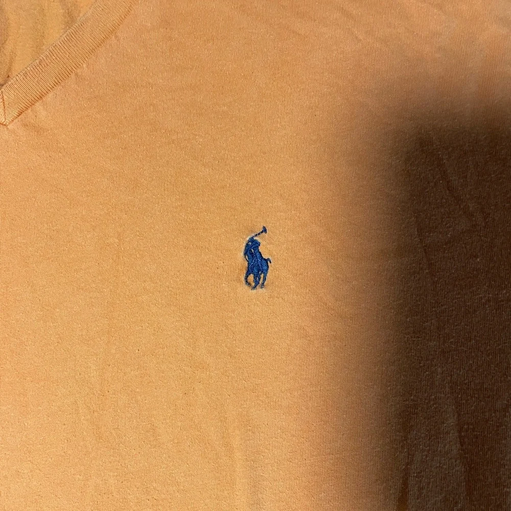 Polo Ralph Lauren Men’s Large Orange V Neck Tee - Picture 2 of 4